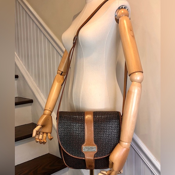 TED LAPIDUS Paris Monogram Embossed Vinyl Leather Crossbody Messenger Bag RARE - Picture 17 of 17